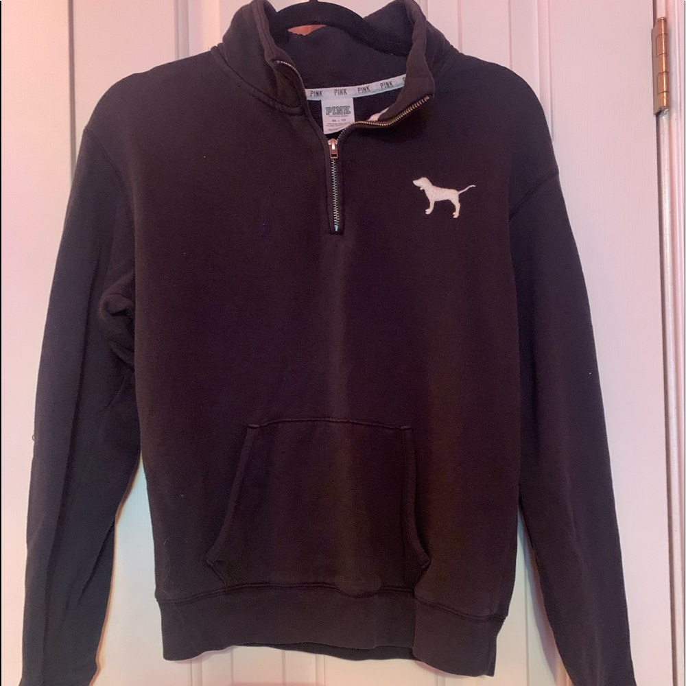 Black Half Zip Sweater from PINK. Worn a few times but in good shape!